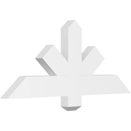 Ekena Millwork Kennewick Architectural Grade PVC Gable Bracket, 36"W x 15"H x 2"D x 4"F, 10/12 Pitch GBP036X15X0204KEN00